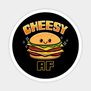 Funny Cute Kawaii Cheeseburger Funny Meme Gift For Burger Lovers Magnet